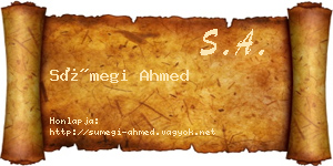 Sümegi Ahmed névjegykártya